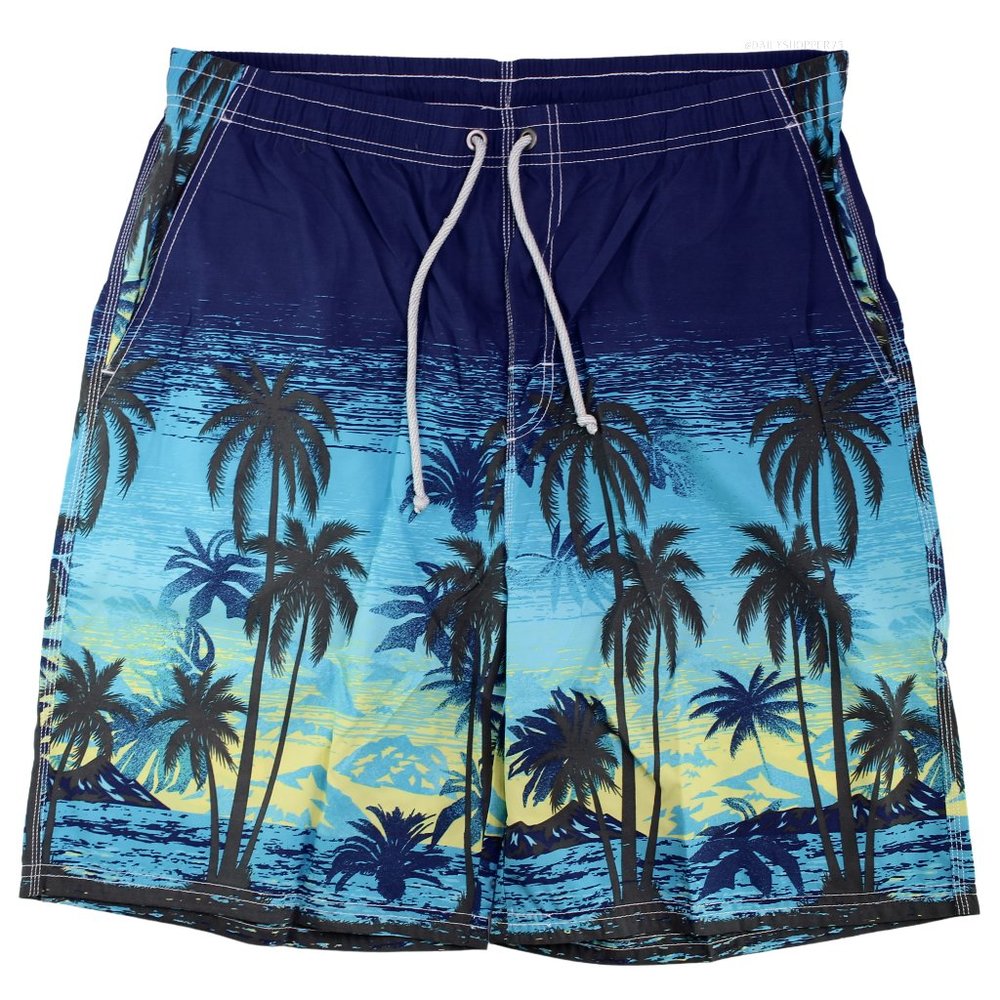 NWOT Men's Tropical Sunrise Swim Trunks - Picture 1 of 4